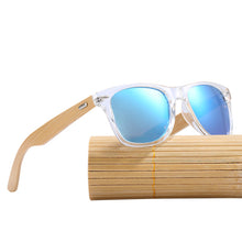 Load image into Gallery viewer, BARCUR Classic Bamboo Sunglasses Wood Transparent Plastic Frame Polarized Sun Glasses With Box Free