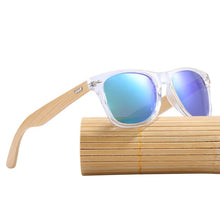 Load image into Gallery viewer, BARCUR Classic Bamboo Sunglasses Wood Transparent Plastic Frame Polarized Sun Glasses With Box Free