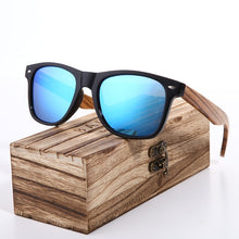 Load image into Gallery viewer, Sunglasses 2019 Polarized Zebra Wood Glasses Hand Made Vintage Wooden Frame Male Driving Sun Glasses Shades Gafas With Box