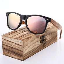 Load image into Gallery viewer, Sunglasses 2019 Polarized Zebra Wood Glasses Hand Made Vintage Wooden Frame Male Driving Sun Glasses Shades Gafas With Box