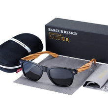 Load image into Gallery viewer, Sunglasses 2019 Polarized Zebra Wood Glasses Hand Made Vintage Wooden Frame Male Driving Sun Glasses Shades Gafas With Box