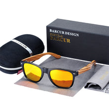 Load image into Gallery viewer, Sunglasses 2019 Polarized Zebra Wood Glasses Hand Made Vintage Wooden Frame Male Driving Sun Glasses Shades Gafas With Box