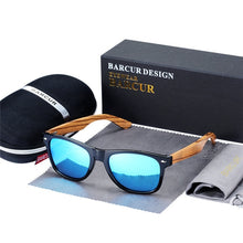 Load image into Gallery viewer, Sunglasses 2019 Polarized Zebra Wood Glasses Hand Made Vintage Wooden Frame Male Driving Sun Glasses Shades Gafas With Box