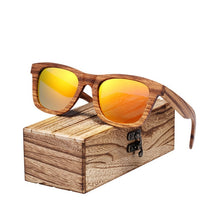 Load image into Gallery viewer, BARCUR Vintage Natura Zebra Wood Sunglasses Women Men Square Sun glasses Polarized Retro Sunglasses