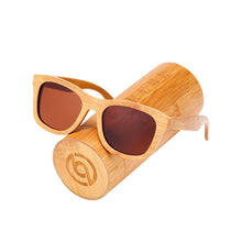 Load image into Gallery viewer, BARCUR Retro Men Sun glasses Women Polarized Sunglasses Bamboo Handmade Wood Sunglasses Beach Wooden Glasses Oculos de sol