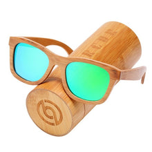 Load image into Gallery viewer, BARCUR Retro Men Sun glasses Women Polarized Sunglasses Bamboo Handmade Wood Sunglasses Beach Wooden Glasses Oculos de sol