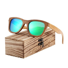 Load image into Gallery viewer, BARCUR Retro Men Sun glasses Women Polarized Sunglasses Bamboo Handmade Wood Sunglasses Beach Wooden Glasses Oculos de sol