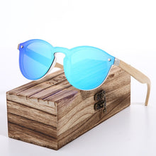Load image into Gallery viewer, BARCUR Sunglasses Cat Eye Wood Bamboo Sunglasses Women Fashion Mirror Sunglasses Men Brand Designer Glasses