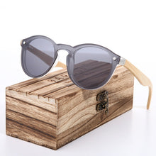 Load image into Gallery viewer, BARCUR Sunglasses Cat Eye Wood Bamboo Sunglasses Women Fashion Mirror Sunglasses Men Brand Designer Glasses