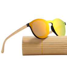 Load image into Gallery viewer, BARCUR Sunglasses Cat Eye Wood Bamboo Sunglasses Women Fashion Mirror Sunglasses Men Brand Designer Glasses