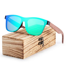 Load image into Gallery viewer, BARCUR Polarized Black Walnut Wood Sunglasses Men Square Women Sun Glasses UV400 Oculos Gafas Oculos de sol masculino