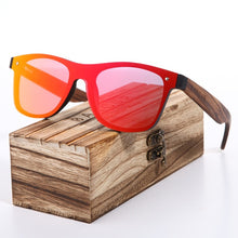 Load image into Gallery viewer, BARCUR Polarized Black Walnut Wood Sunglasses Men Square Women Sun Glasses UV400 Oculos Gafas Oculos de sol masculino