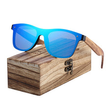 Load image into Gallery viewer, BARCUR Polarized Black Walnut Wood Sunglasses Men Square Women Sun Glasses UV400 Oculos Gafas Oculos de sol masculino