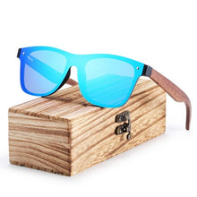Load image into Gallery viewer, BARCUR Polarized Black Walnut Wood Sunglasses Men Square Women Sun Glasses UV400 Oculos Gafas Oculos de sol masculino